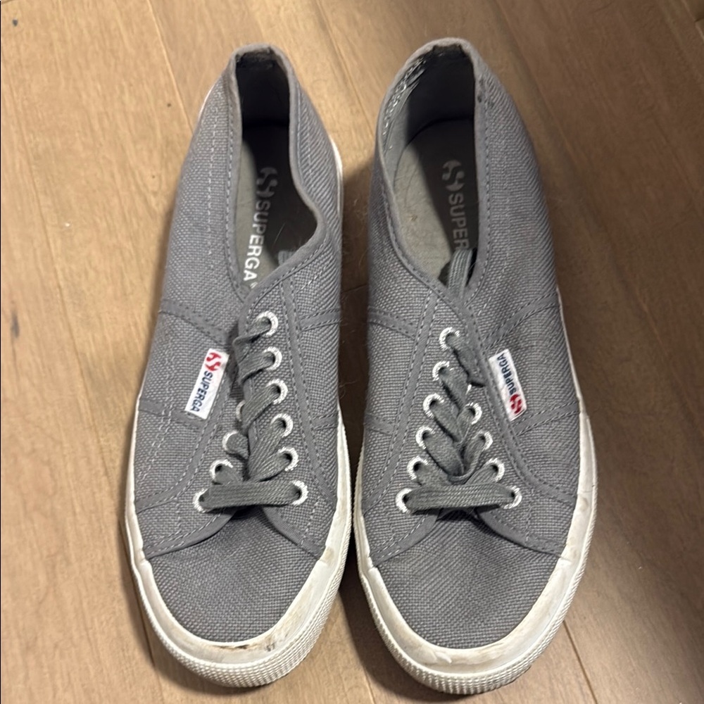 Superga Gray Canvas Sneakers